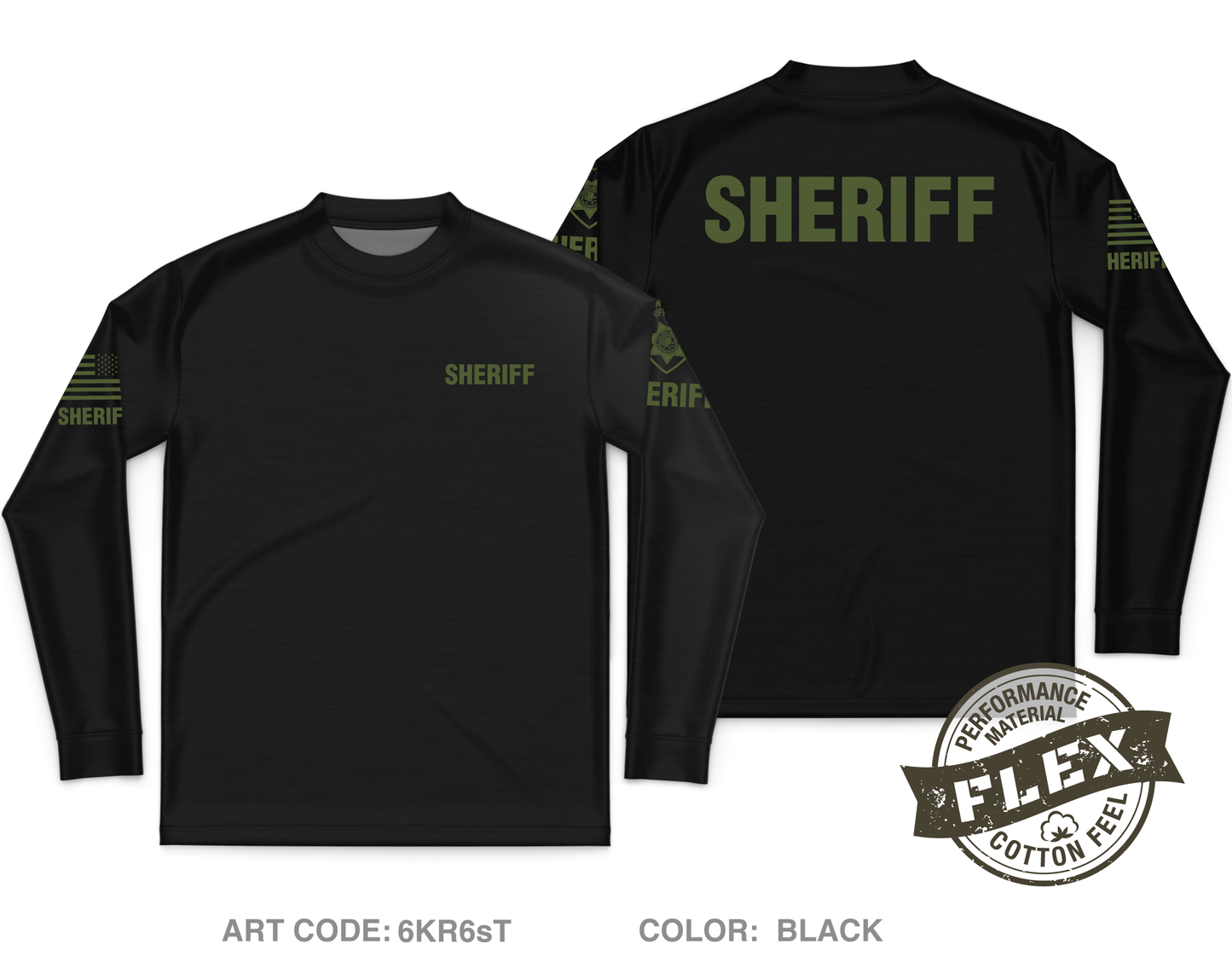 Grant County Sheriff's Office Core Men's LS Flex Performance Tee - 6KR6sT