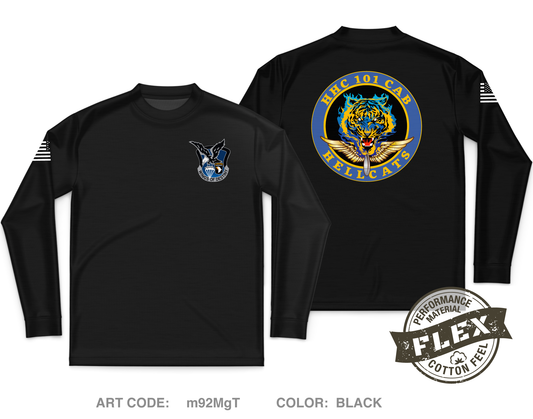 HHC BDE "Hellcats", 101st CAB Core Men's LS Flex Performance Tee - m92MgT