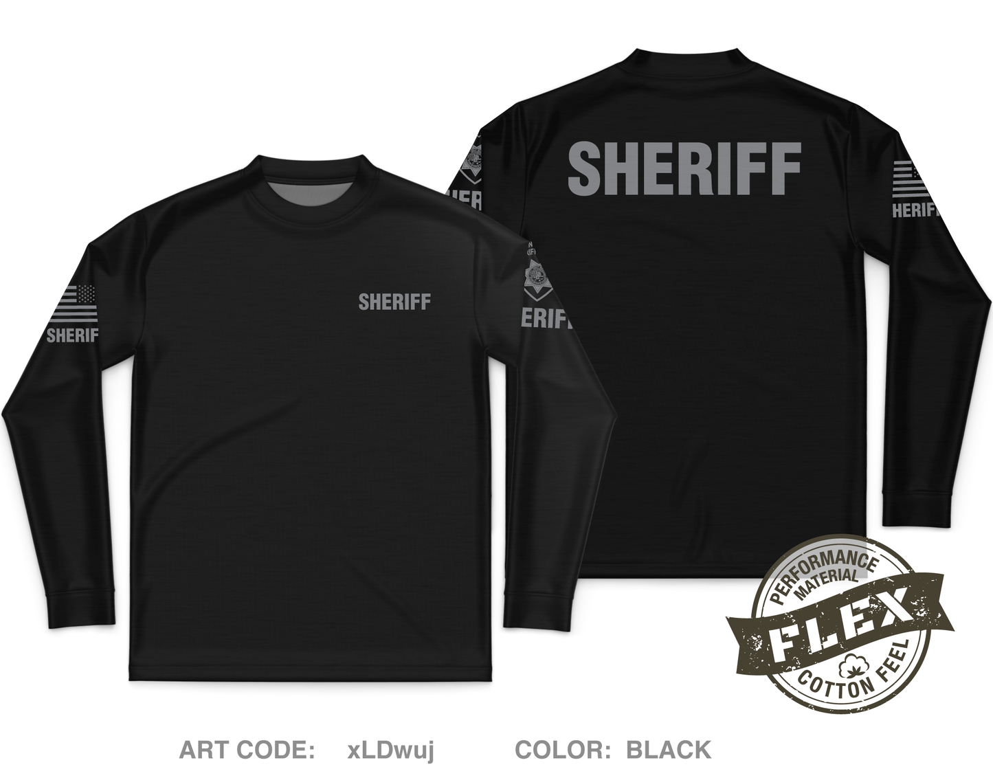 Grant County Sheriff's Office Core Men's LS Flex Performance Tee - xLDwuj