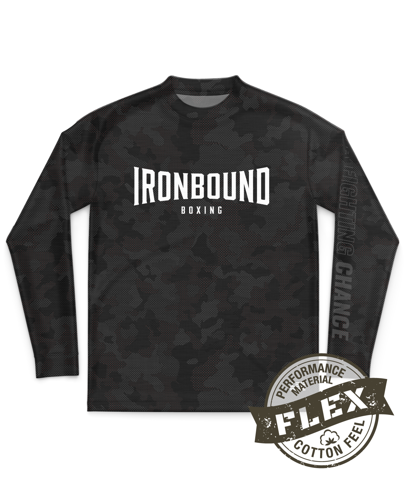 Ironbound Core Men's LS Flex Performance Tee - Champion Camo Fighting Chance