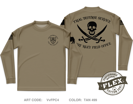 Fort Riley Trial Defense Service Core Men's LS Flex Performance Tee - VvFPC4