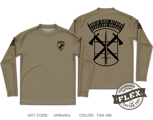 308th Civil Affairs Brigade Core Men's LS Flex Performance Tee - hHWeWd