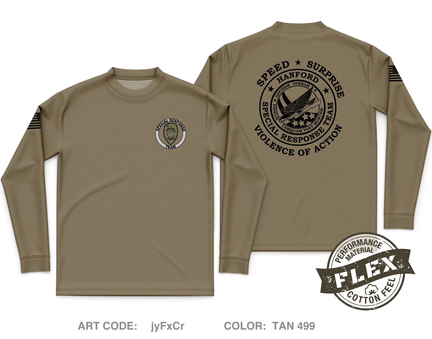 HANFORD PATROL SRT Store 1 Core Men's LS Flex Performance Tee - jyFxCr