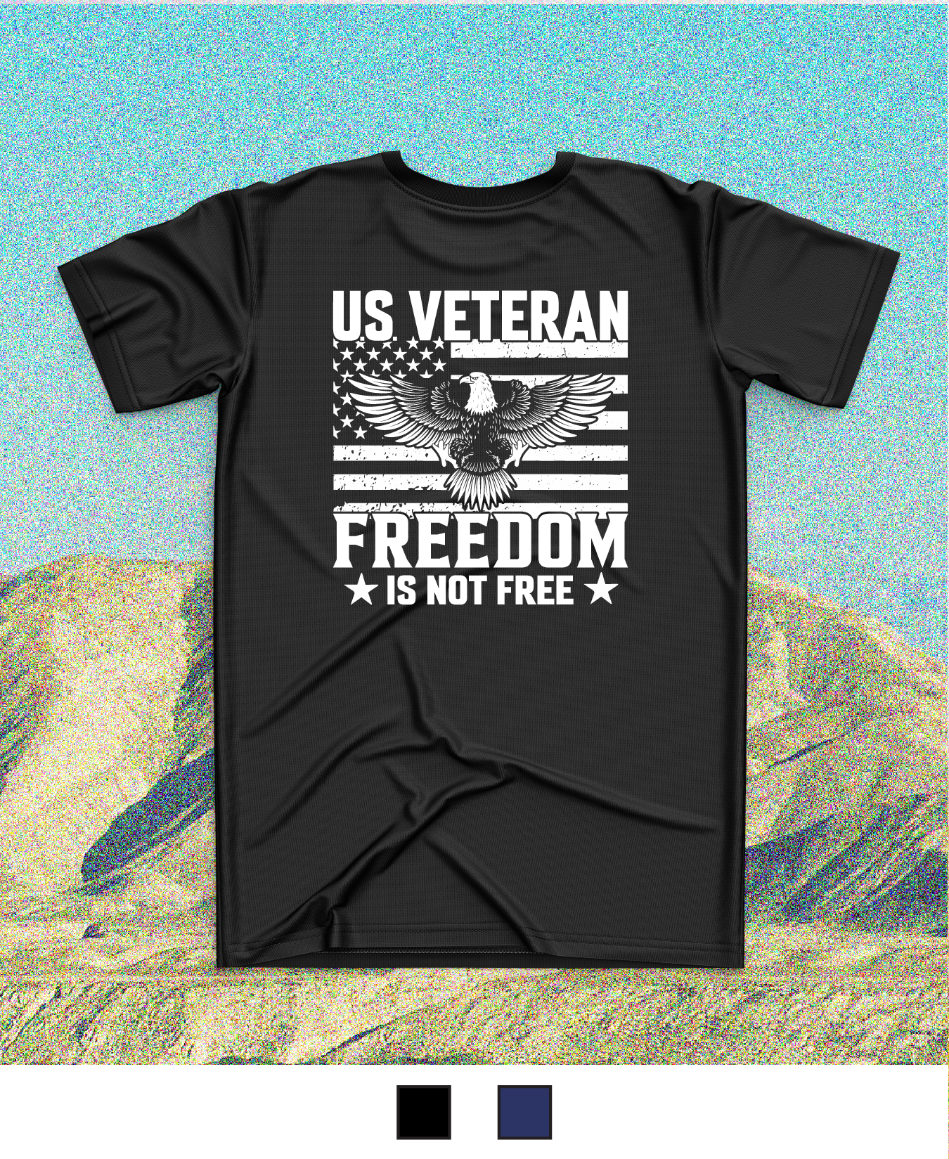 CUSTOM Emblem Veterans Series Core Men's SS Performance Tee - Freedom