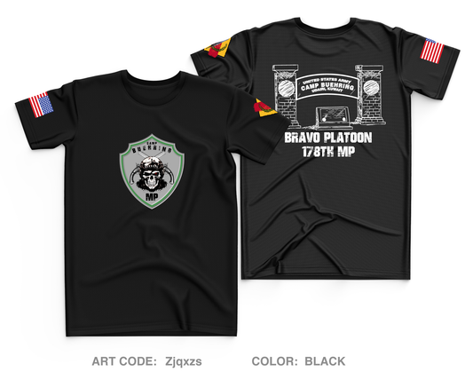 Bravo Platoon 178th MP Core Men's SS Performance Tee - Zjqxzs