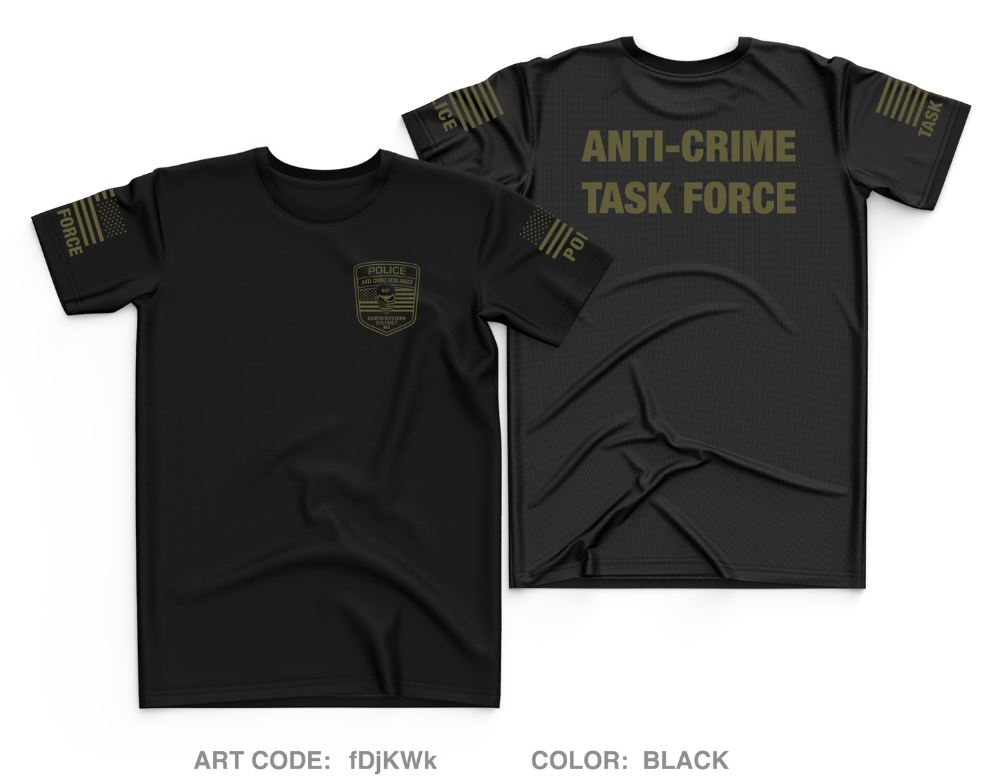 Northwestern District Anti-Crime Task Force Core Men's SS Performance Tee - fDjKWk