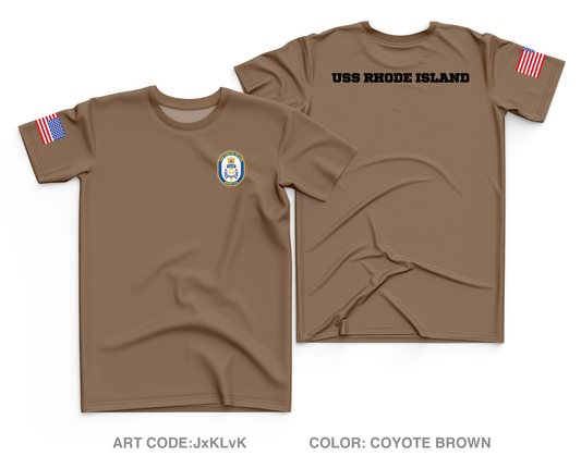 USS Rhode Island SSBN 740 Core Men's SS Performance Tee - JxKLvK