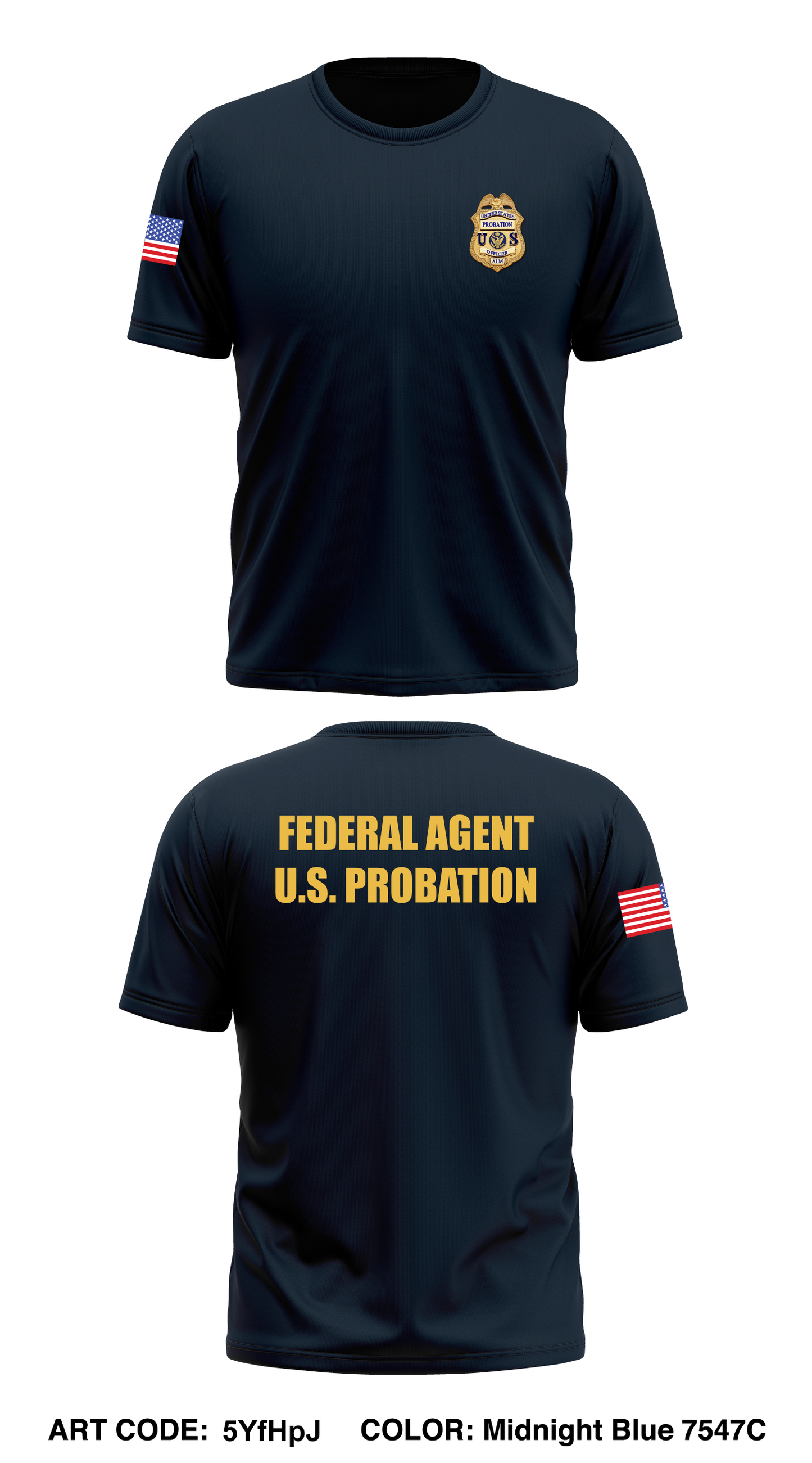 U.S. Probation Core Men's SS Performance Tee - 5YfHpJ