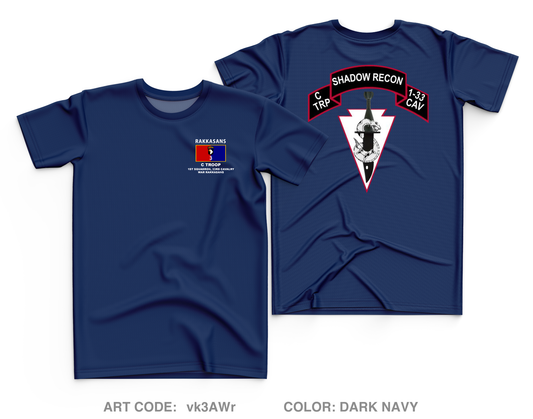 C Troop, 1-33 CAV, 3 BDE 101st Airborne Division Core Men's SS Performance Tee - vk3AWr