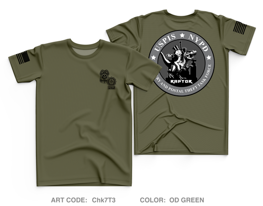 USPIS|NYPD RAPTOR Task Force Core Men's SS Performance Tee - Chk7T3