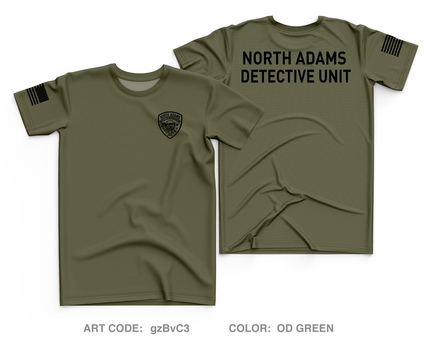 North Adams Police Detective Unit Core Men's SS Performance Tee - gzBvC3