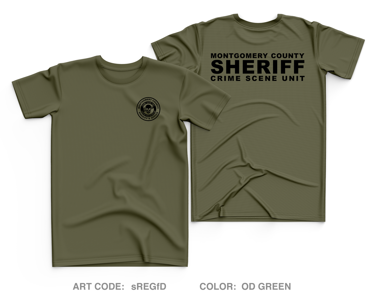 Montgomery County Sheriff Crime Scene Unit Core Men's SS Performance Tee - sREGfD