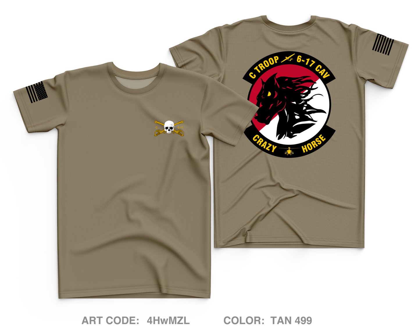 C TRP, 6-17 ACS, 4th CAB, 4th ID Core Men's SS Performance Tee - 4HwMZL