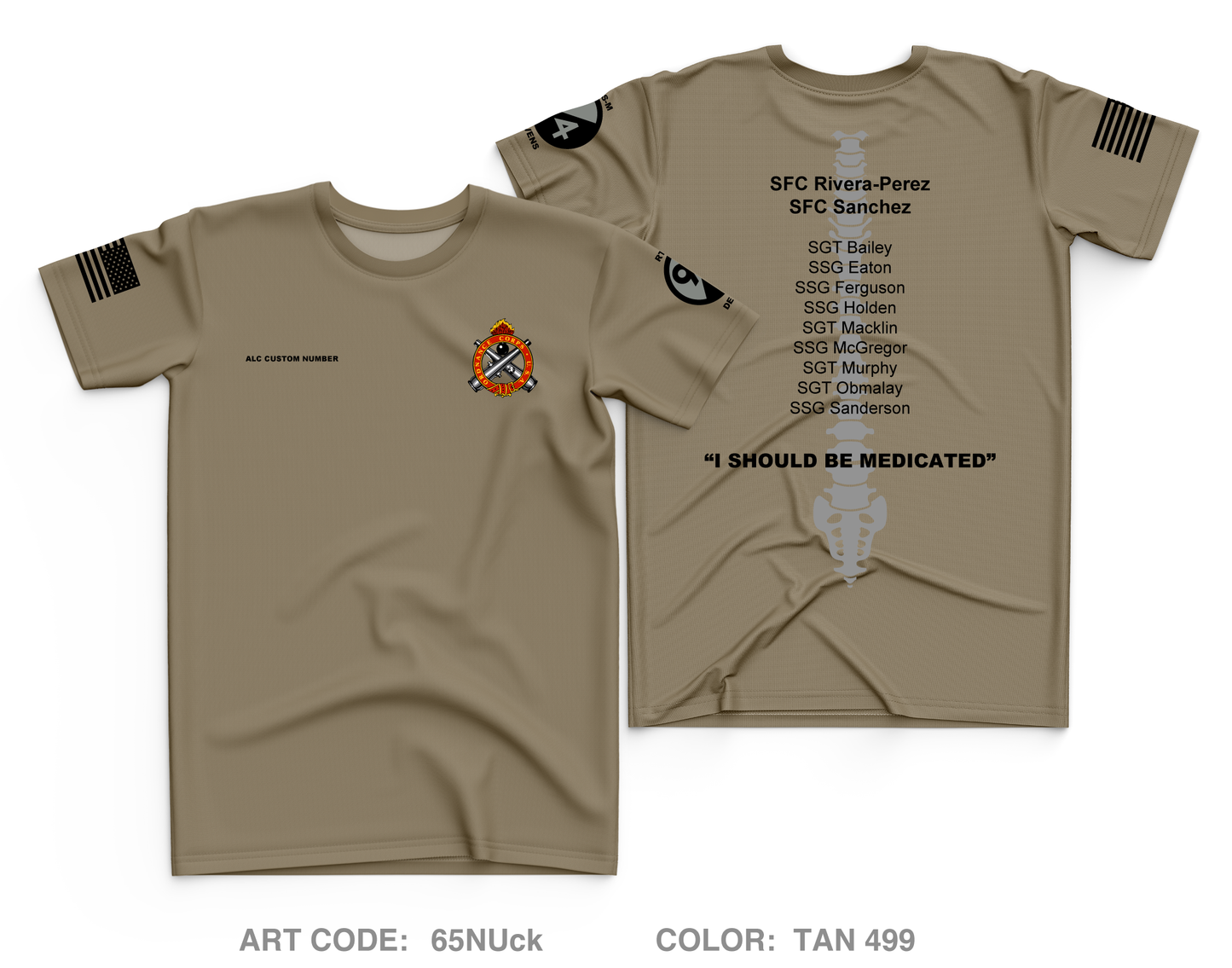 CUSTOM RTS-M Devens ALC Core Men's SS Performance Tee - 65NUck