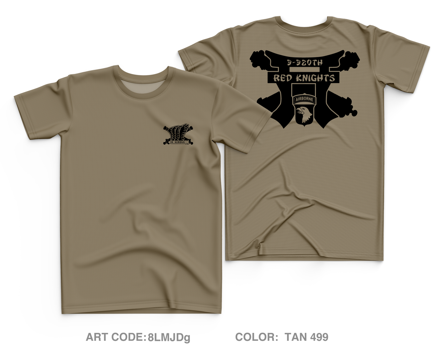 3-320th Field Artillery Battalion "Red Knight Rakkasans" Fundraising Collection Core Men's SS Performance Tee - 8LMJDg