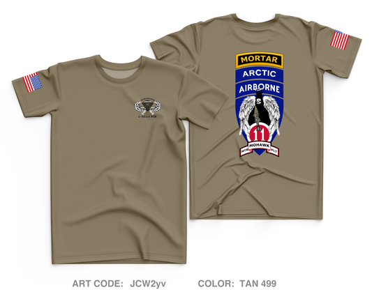 Mortar PLT, Hatchet Company, 1-501st PIR Core Men's SS Performance Tee - JCW2yv