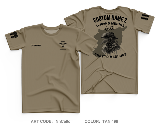 CUSTOM HHT 1-102ND CAV MEDICAL SECTION Core Men's SS Performance Tee - NnCe9c