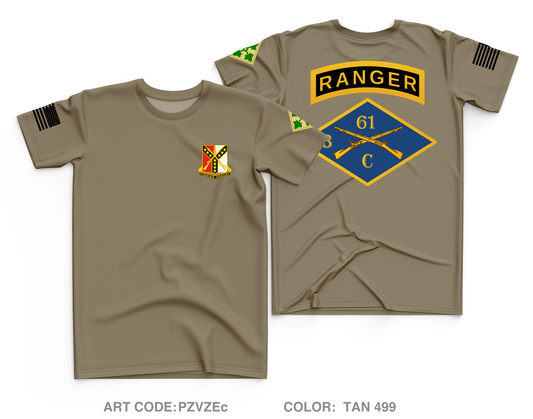 C Trp, 3-61 Cav Core Men's SS Performance Tee - PZVZEc