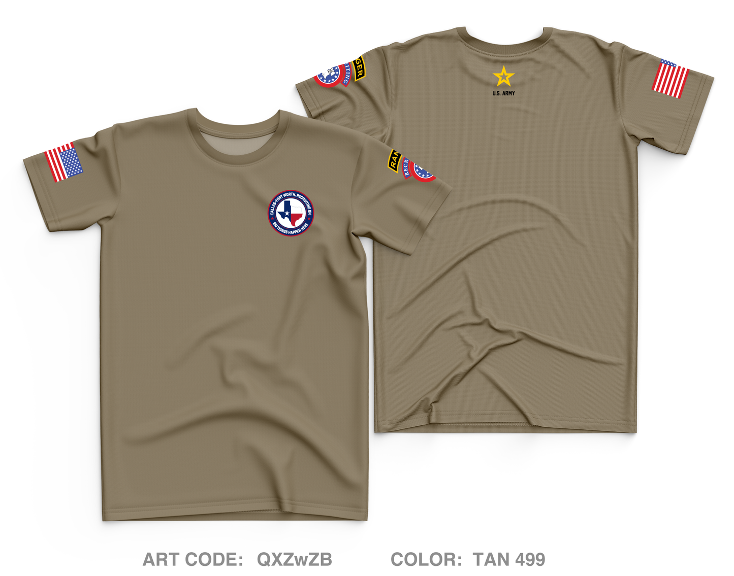 Dallas Fort Worth Recruiting Battalion Core Men's SS Performance Tee - QXZwZB