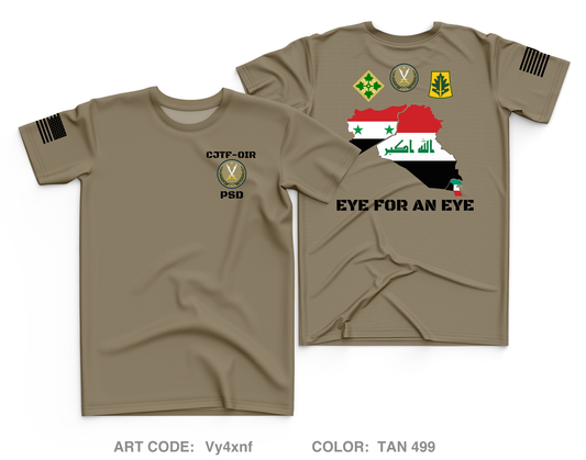 CJTF-OIR 333rd MP PSD Core Men's SS Performance Tee - Vy4xnf