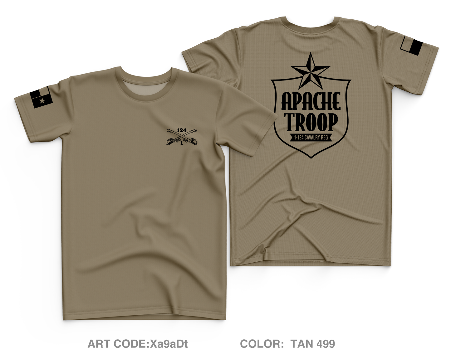 A Troop 1|124th Cavalry Reg Core Men's SS Performance Tee - Xa9aDt