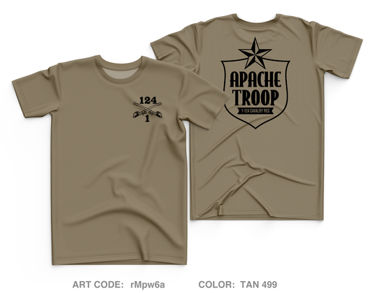 A Troop 1|124th Cavalry Reg Core Men's SS Performance Tee - rMpw6a