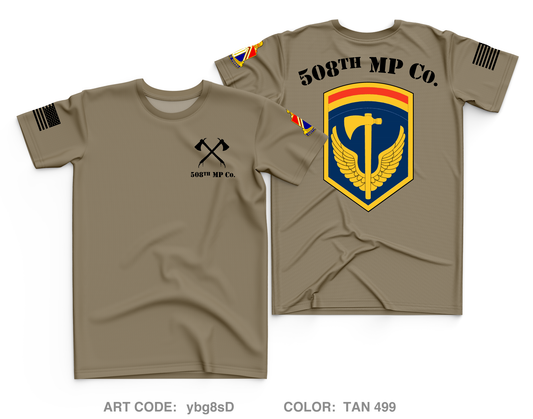 508th MP Co Core Men's SS Performance Tee - ybg8sD