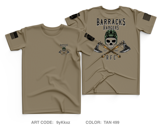 Barracks Rangers RFC Core Men's SS Performance Tee - 9yKkxz