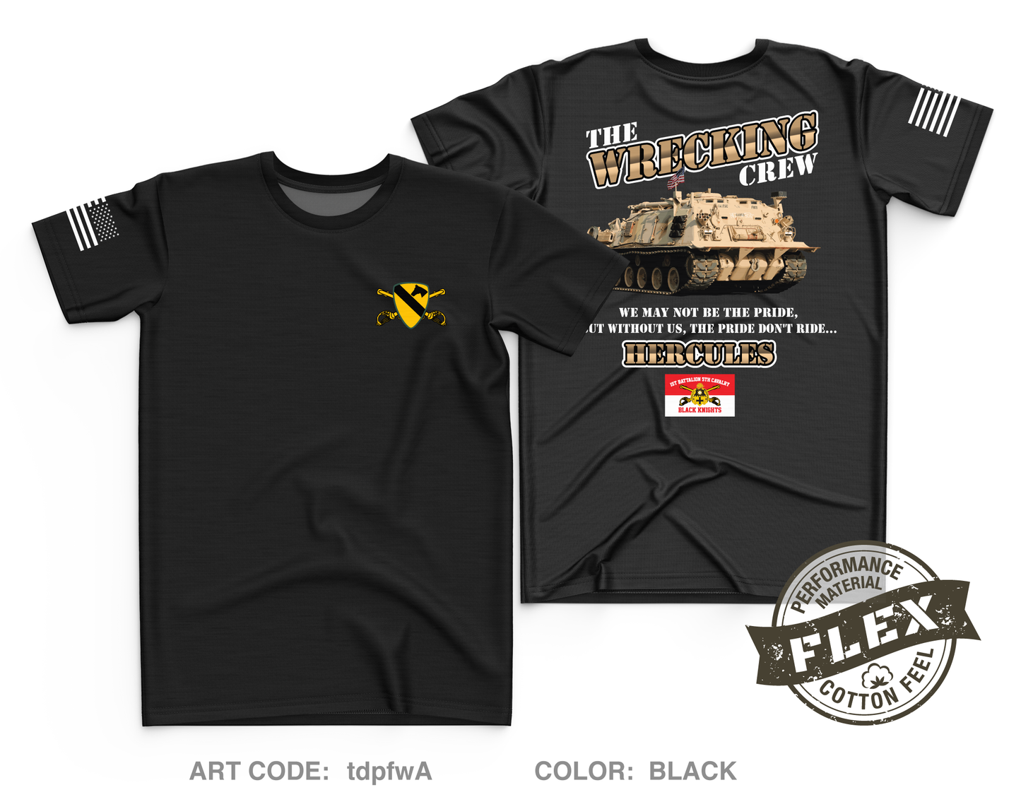 1st Cav Core Men's SS Flex Performance Tee - tdpfwA