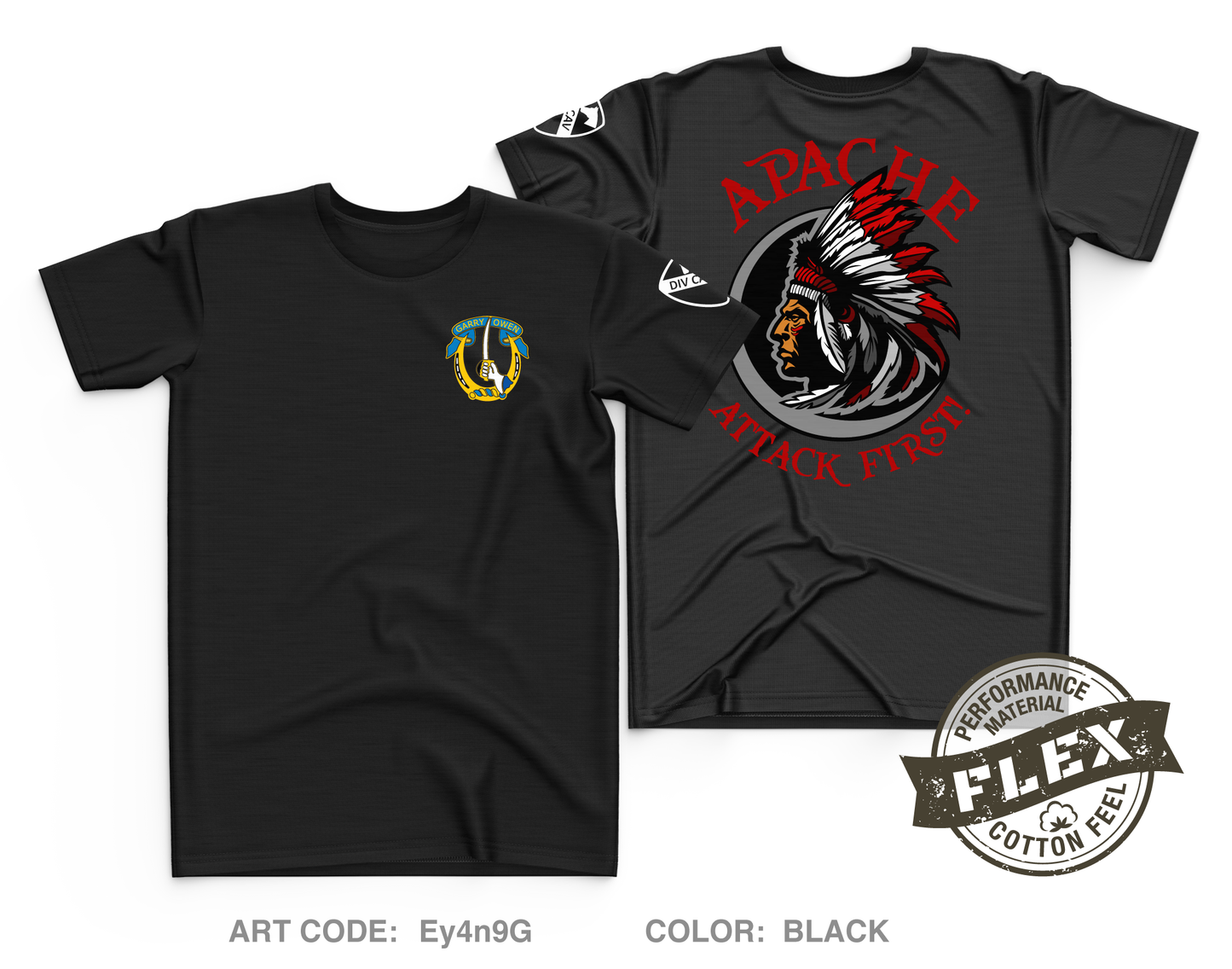 A TRP, 1-7 CAV, 1 ACB, 1CD Core Men's SS Flex Performance Tee - Ey4n9G