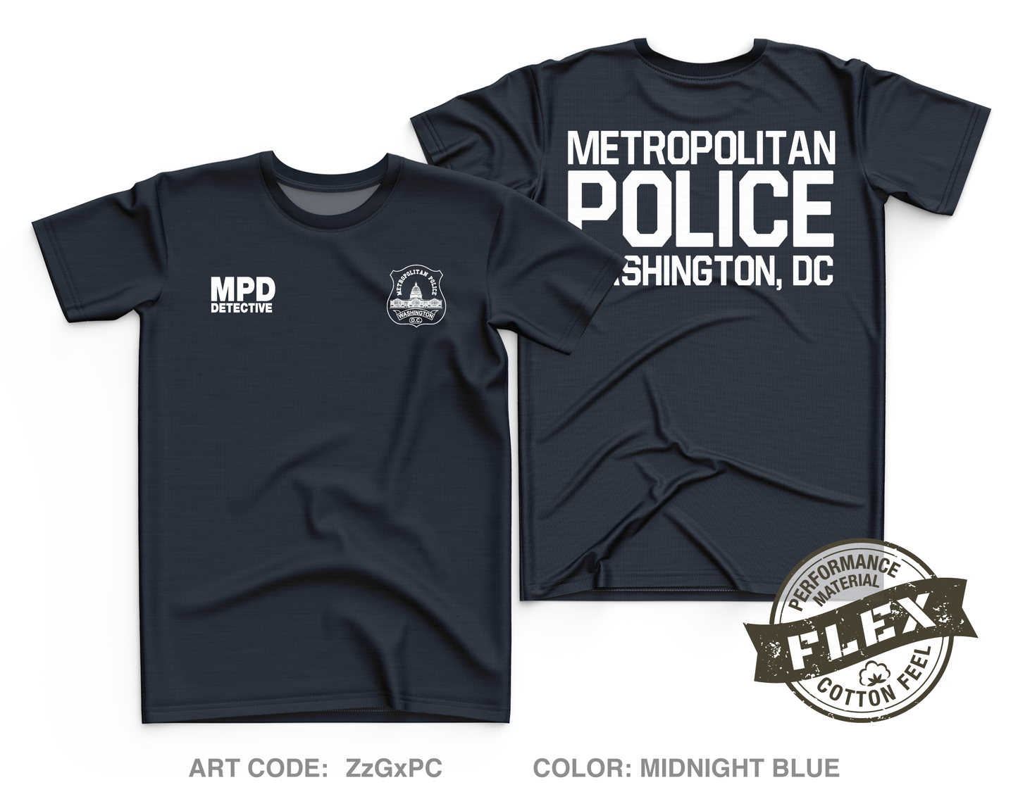 Metropolitan Police Department - DC Core Men's SS Flex Performance Tee - ZzGxPC