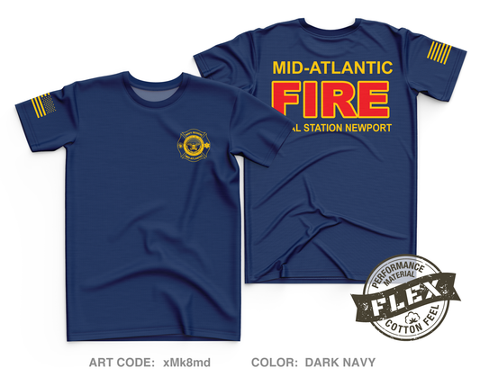 Naval Station Newport Fire and Emergency Core Men's SS Flex Performance Tee - xMk8md