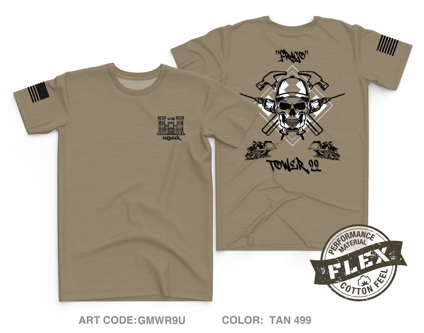 417th Engineer Company Core Men's SS Flex Performance Tee - GMWR9U