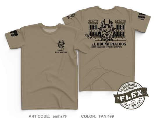 3 PLT, 523rd ESC, 84th EN BN, 130th EN BDE Core Men's SS Flex Performance Tee - emhzYF