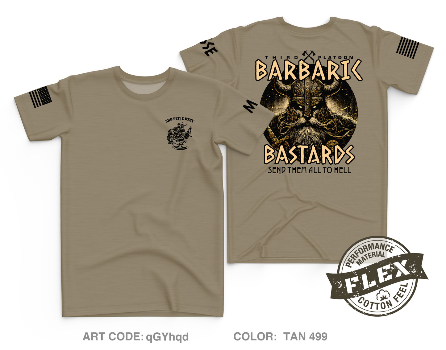 Bastards barbaric Core Men's SS Flex Performance Tee - qGYhqd