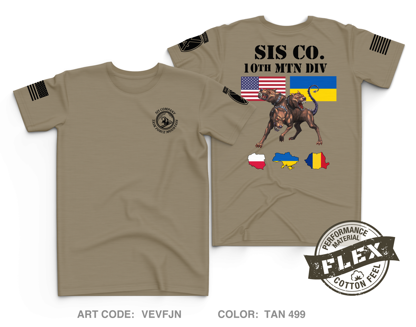 SIGNAL INTELLIGENCE SUSTAINMENT COMPANY, HHBN, 10TH MTN Core Men's SS Flex Performance Tee - VEVFJN