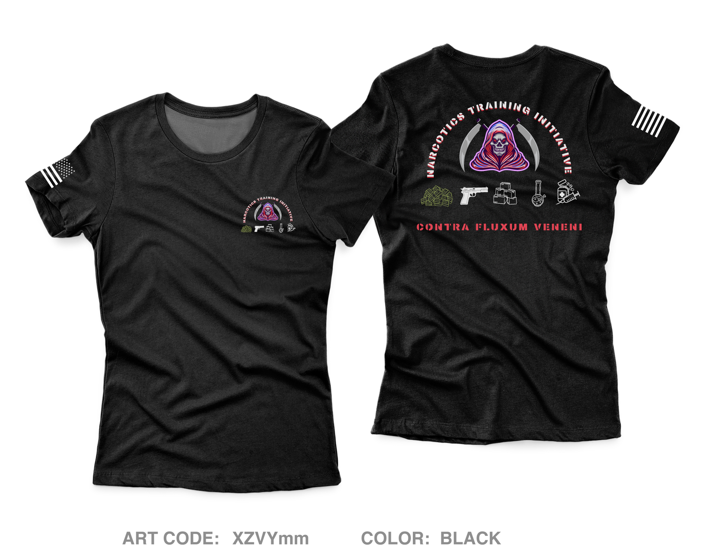 Narcotics Training Initiative Core Women's SS Performance Tee - XZVYmm