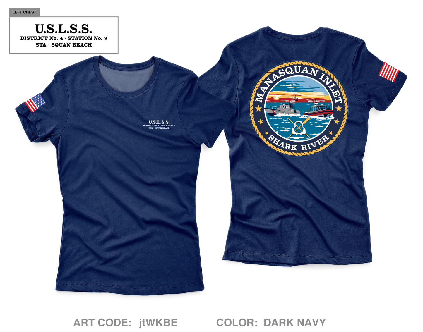 USCG Station Manasquan Inlet, NJ Core Women's SS Performance Tee - jtWKBE