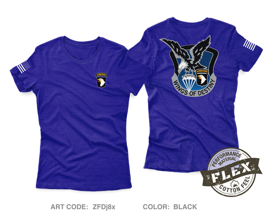 HHC BDE "Hellcats", 101st CAB Women's SS Flex Performance Tee - ZFDj8x