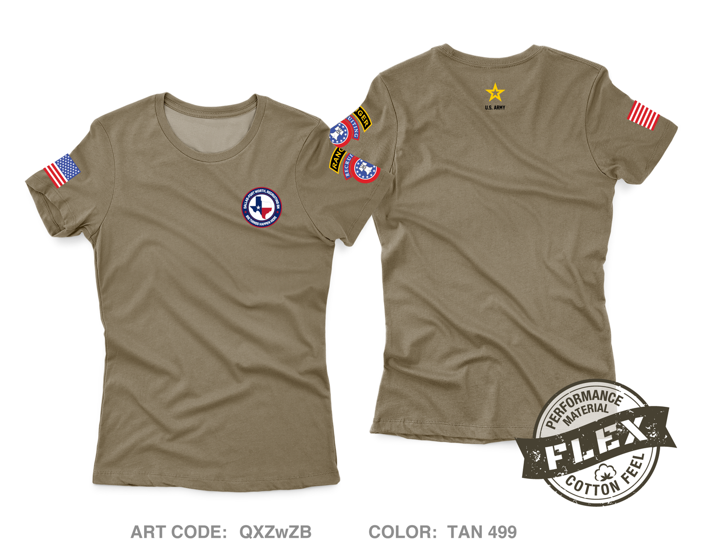 Dallas Fort Worth Recruiting Battalion Women's SS Flex Performance Tee - QXZwZB