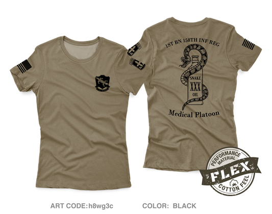 Medical Platoon, HHC, 1st BN, 158th INF REG Core Women's SS Flex Performance Tee - h8wg3c