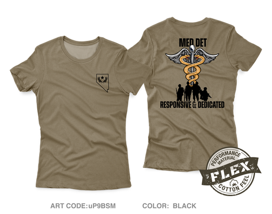 Nevada Army National Guard Medical Detachment Core Women's SS Flex Performance Tee - uP9BSM