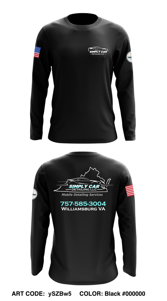 Simply Car Detailing LLC Core Men's LS Performance Tee - ySZBw5