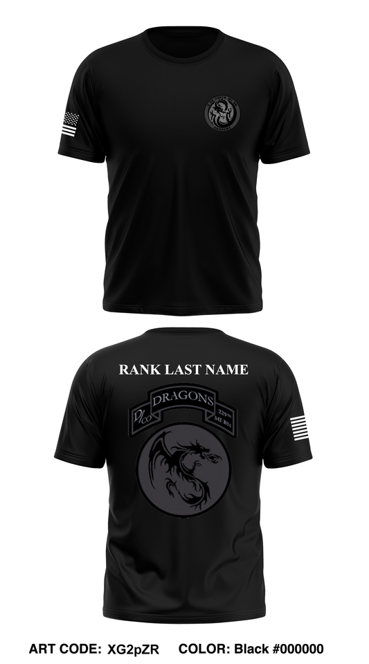 CUSTOM D Co, Dragons, 229th MI BN Core Men's SS Performance Tee - XG2pZR