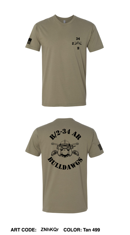 B Co, 2-34 AR, 1ABCT, 1ID Comfort Unisex Cotton SS Tee - ZNhKQr