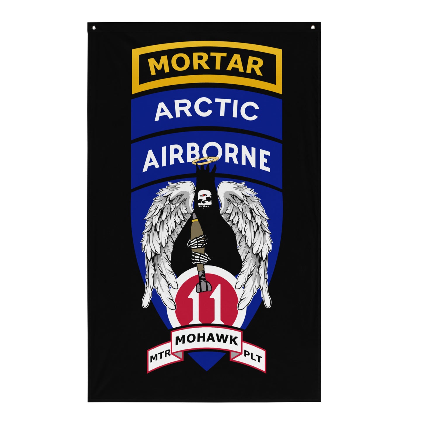 Mortar PLT, Hatchet Company, 1-501st PIR Rugged 3'x5' Wall Flag - UWrxxw