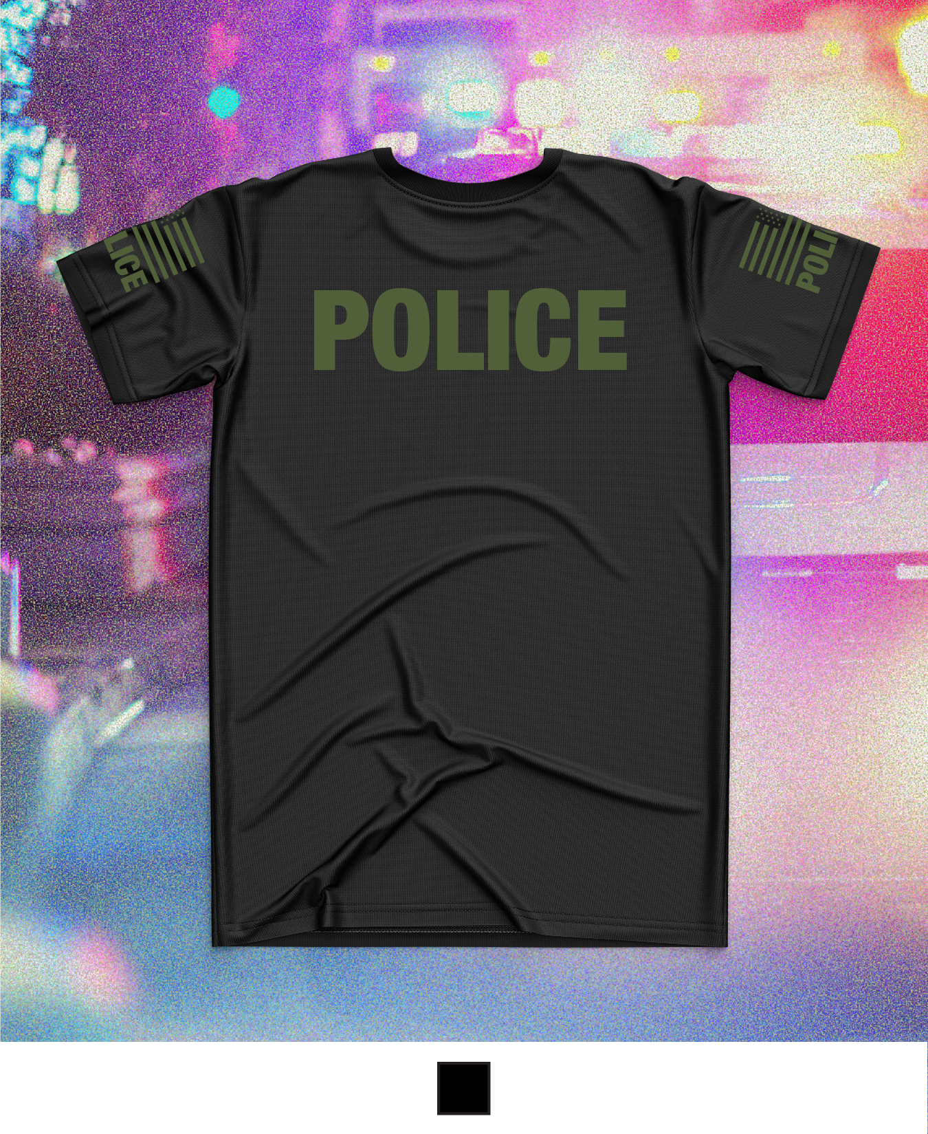 CUSTOM Emblem Core Men's SS Performance Tee - Police ODG