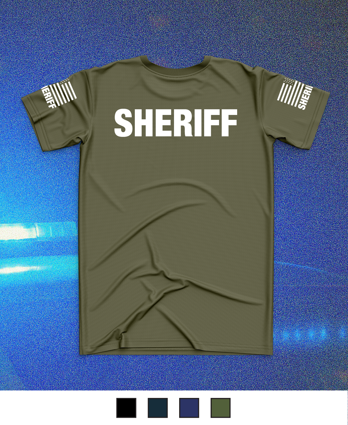 CUSTOM Emblem Core Men's SS Performance Tee - Sheriff White