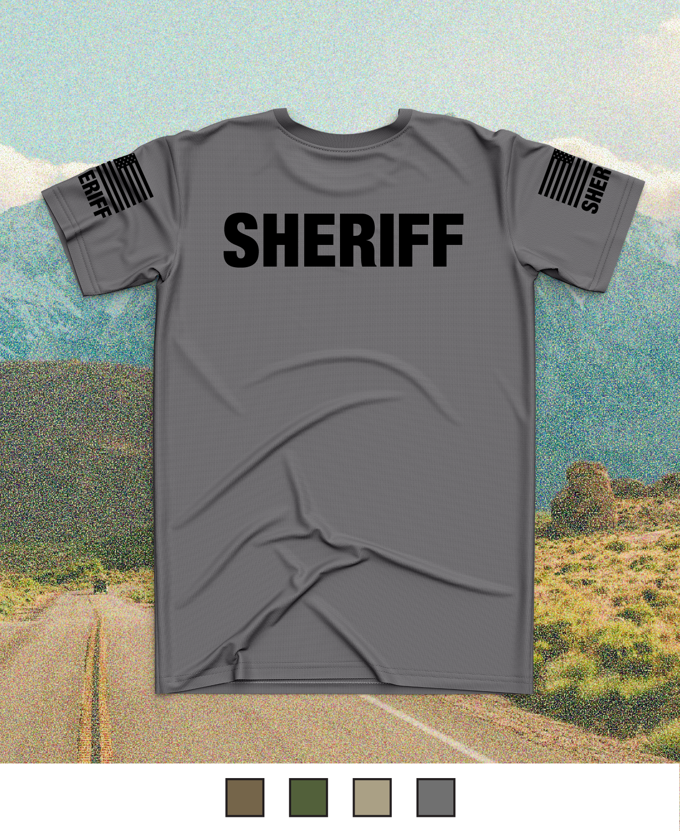 CUSTOM Emblem Core Men's SS Performance Tee - Sheriff Black