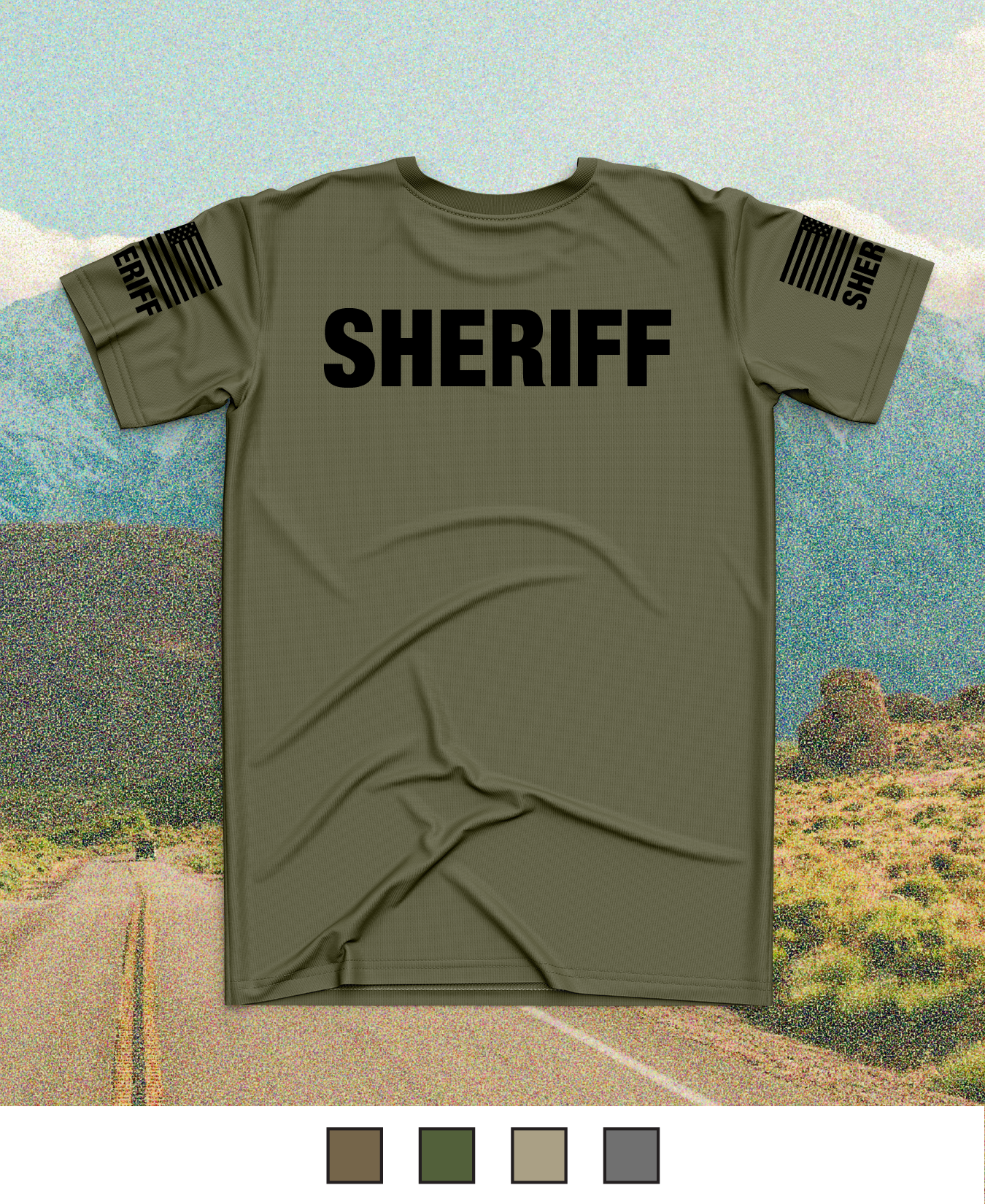 CUSTOM Emblem Core Men's SS Performance Tee - Sheriff Black